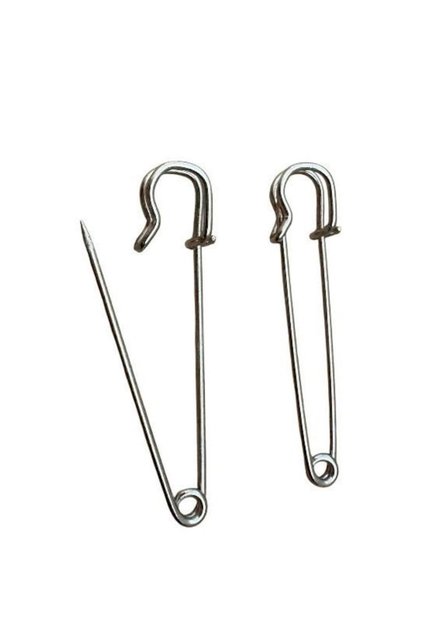Ace siguranta ornament 75mm, argintii, set 2 bucati