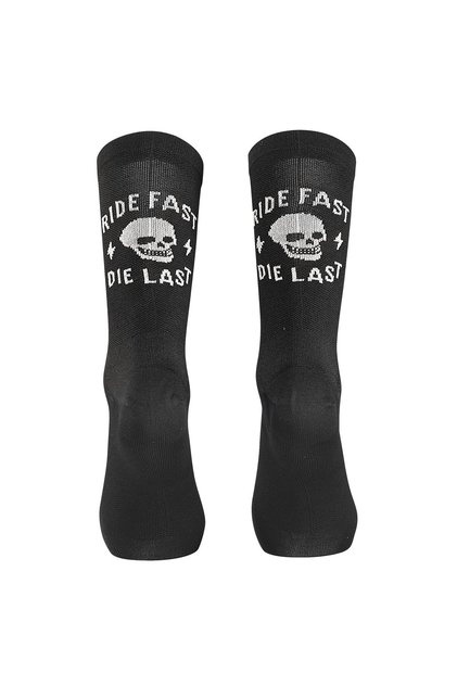 sosete ciclism iarnă Ride Fast - negru alb