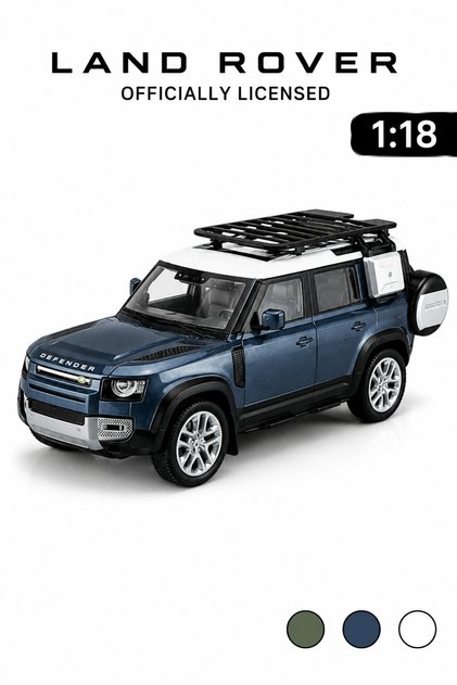 Land Rover Defender 110 2020 1:18 Ölçek Diecast Metal Model Araba Lisanslı Yeşil