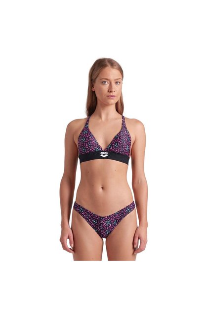 costum inot femei 2 piese - Monogram Elastic Bikini Triangle - Black I Multi