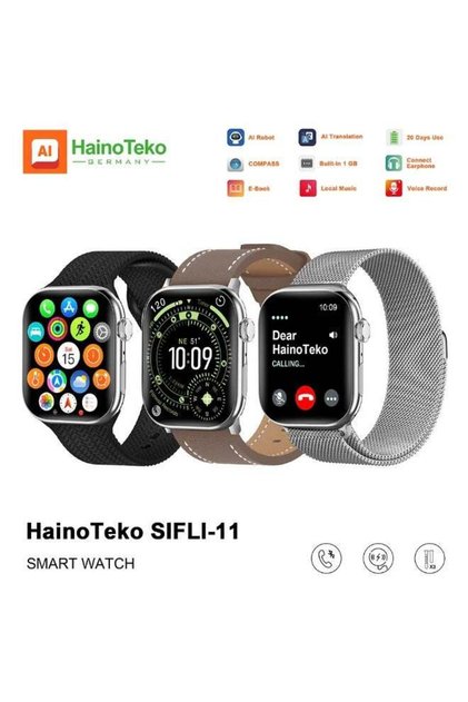 SIFLI-11 AMOLED Waterproof Design Smart Watch with 1GB Built in Storage AI Translation, AI Robot, Bluetooth Earphone Connection, E-Book, Local Music, Voice Recording & 20-Day Battery Life De