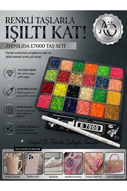 Set kit Bedazzling - 24 culori - 2 dimensiuni diferite (3mm/4mm) în cutie + adeziv și pix și placă cu pietre, ca cadou