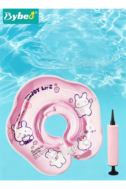 Baby Swimming Neck Ring, Infant Float Ring, Inflatable Baby Pool Float, Float Swim Collar, Anti-Choking Safety Aid for Water Play, Specialized Bathing Neck Ring for Newborns, Extra-Thick PVC Material