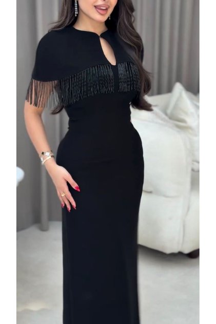 فستان السهرة سحر الأسود الملكي