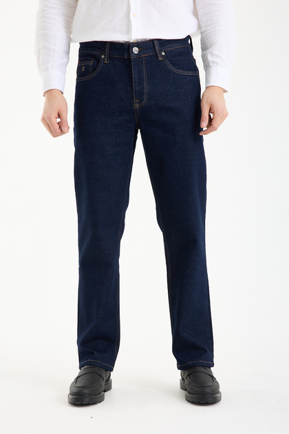 Regular Fit Lycra Dark Indigo Jeans