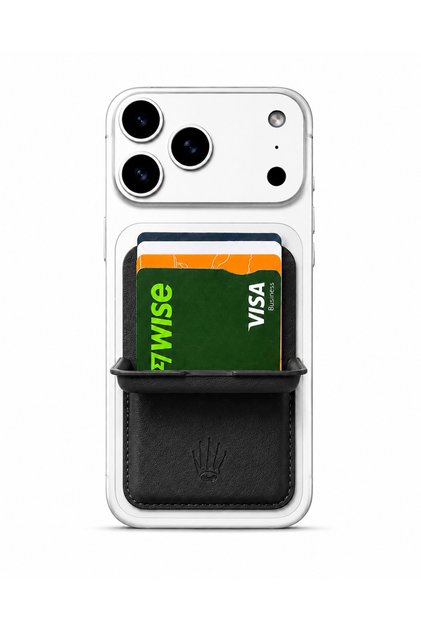 Foldex Black Magnetic Adhesive Card Holder with Stand