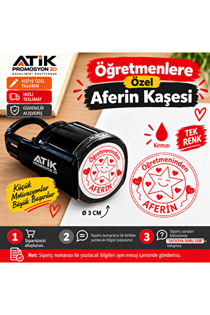 Öğretmenlere Özel Aferin Kaşesi - AFERİN MÜHÜRÜ
