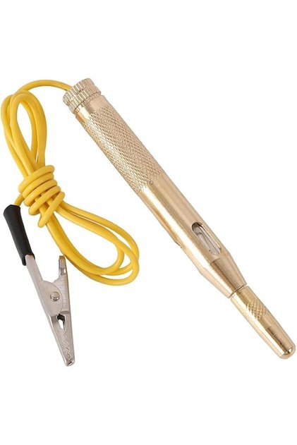 Copper Circuit Pen Tester -Gold- Analog Car Electrical Tester with Light Indicator and Insul