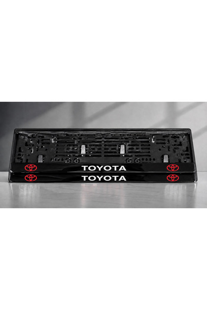 Toyota Tasarımlı Pleksi Üzerine UV Baskılı Oto Plakalık 2'li Set