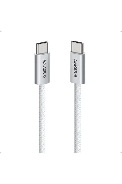 كابل أنكر زولو من نوع USB C إلى USB C، كابل شحن سريع مضفر ومقاوم للأوساخ، موصل نحيف
