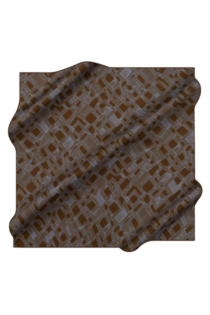 Green 90X90 Silk Crepe Satin Scarf