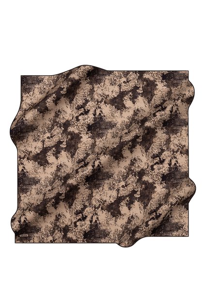 Beige 90X90 Silk Twill Scarf