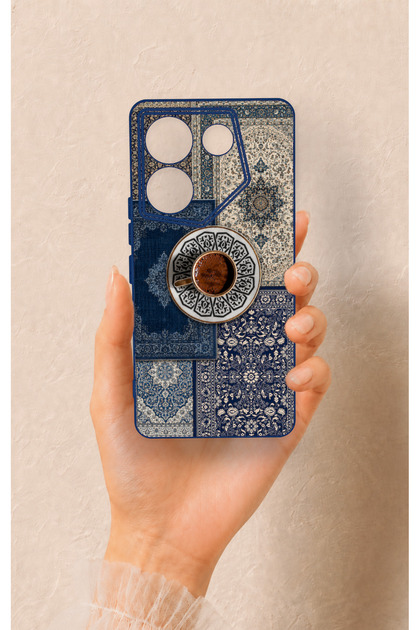 Tecno Caman 20 Pro 5g Compatible Turkish Coffee and Kilim Patterned Silicone Case