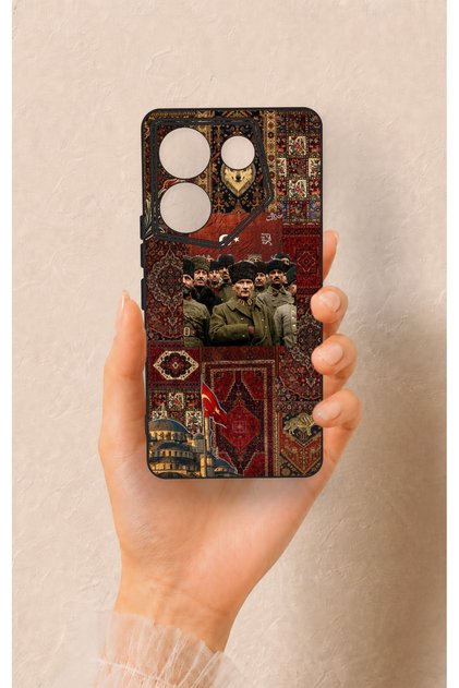 Tecno Caman 20 Pro 5g Compatible Bozkurt and Ataturk Patterned Silicone Case