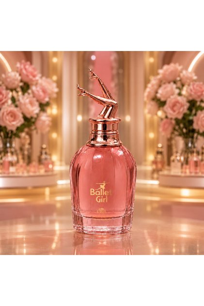 Perfume باليه جيرل 🌸   100ml Feminine Fragrance with a Stunning Design That Captivates from the First Moment, Combining Elegance, Sophistication, and Allure in a Pink Bottle That Exudes a Soft and Distinctive Presence.