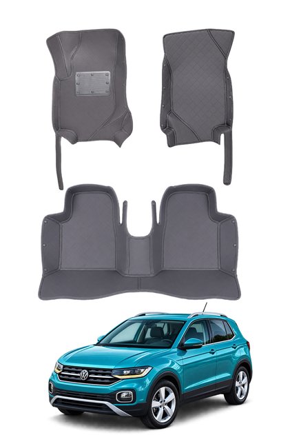 Volkswagen T-Cross SUV (2022-Sonrası) Uyumlu 7D Oto Paspas - Diamond Baskı Desen