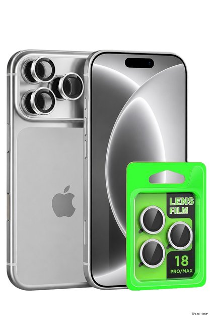 Ilkestor iPhone 18 Pro Raze Metal Camera Lens (195926) - Silver