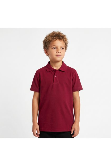 Children's School T-Shirt 100% Cotton Short Sleeve Polo Collar Lakos Girls Boys