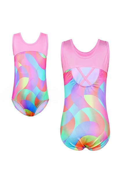 Leotard de dans imprimat, mulat, pentru fete, costum de gimnastică/balet – 10 ani