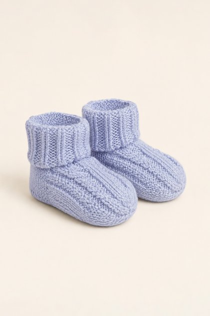 Unisex Newborn Baby Knitwear Booties 2 Pairs 0-6 Months