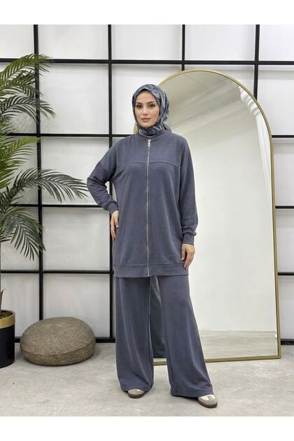 Roba Detail Zippered Suit-Anthracite