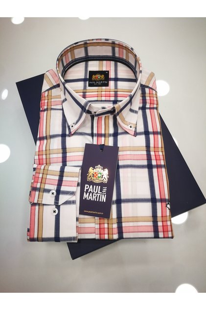 Paul Martin Plaid Pattern Men's Shirt