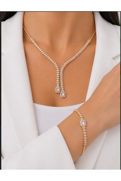 Başaklı Baget Taşlı Set