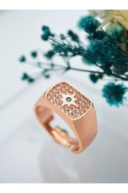 North Star Zircon Ring - Rose -