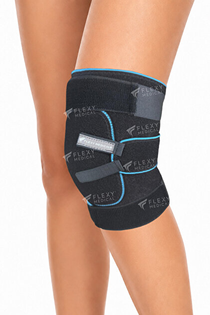 Pad Supported Knee Brace Adjustable Hook and Loop Tape Sports Knee Support, Suitable for Fitness, Hiking, and Daily Use, Unisex Right and Left Knee Compatible, Comfortable Black Knee Brace with Flexible Fabric, Ergonomic Design