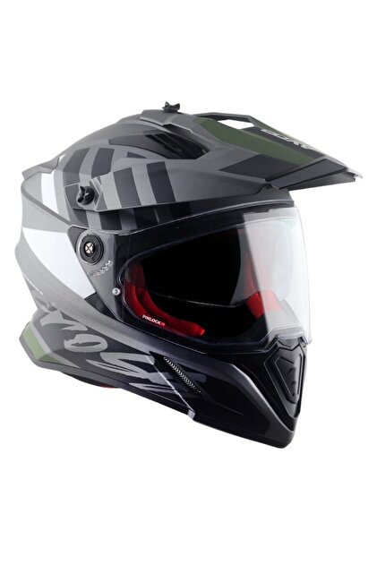 X-CROSS ORBİT KAPALI KASK HAKİ GRİ