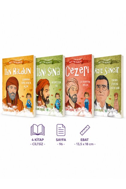 Celebrating History: Famous Turkish Scholars 2-Book Set - Cezmi Ersöz - Biographies for Children 4-Book Set
