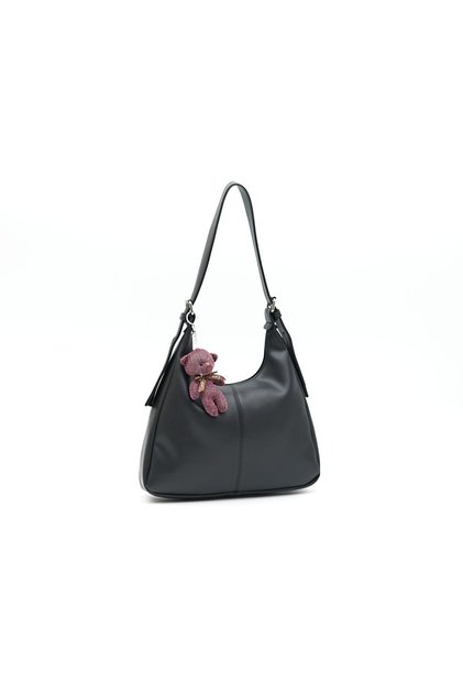 Women's Faux Leather Adjustable Strap Teddy Bear Shoulder Bag