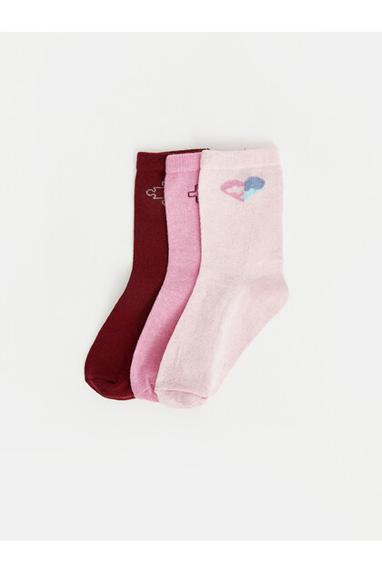 Nevavm Lcw Eco Pink Printed Girls' Socks with a Difference