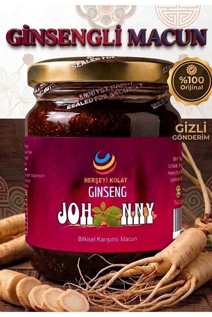 Johnny Ginseng Çakşır Tribulus Terrestris Bitkisel Atom Macunu 240gr En iyi Kırmızı Ginsengli Kuvvetli Macun