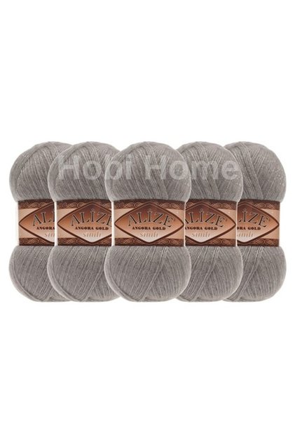 Angora Gold Glitter Hand Knitting Yarn 5 Pack 500 Gr - Mink 283