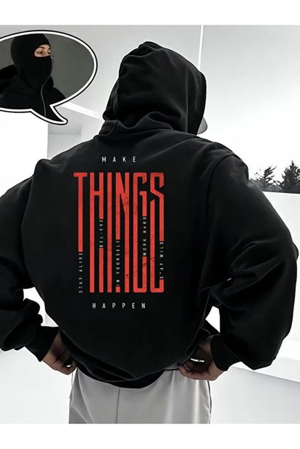 Hanorac unisex Ninja cu mască de zăpadă Cardigan din lână groasă cu 2 fire