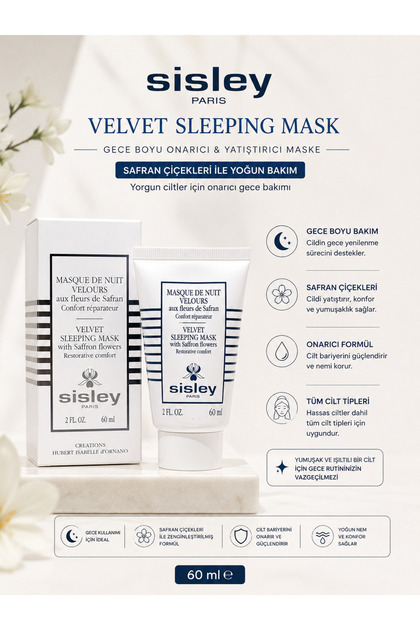 Velvet Sleeping Mask 60 ml - Nourishing, Soothing, and Restorative Night Mask with Saffron Flowers