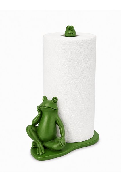 Zen Frog Dekoratif Kağıt Havluluk Mat Yeşil Modern Mutfak ve Masaüstü Kağıt Havlu Standı