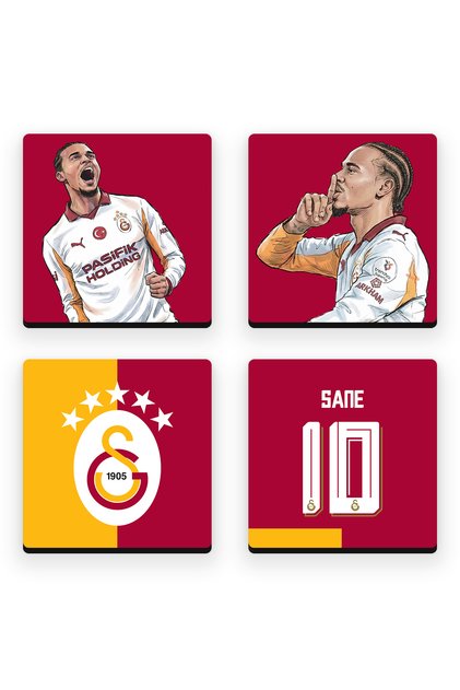 Leroy Sane Wooden Coasters (Set of 4) - Licensed Original