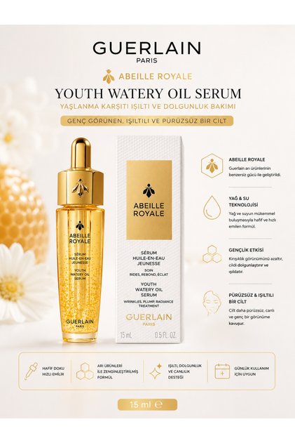 Abeille Royale Youth Watery Oil 15 ml – Gençlik Etkili, Yoğun Nem ve Işıltı Destekleyici Yüz Serumu