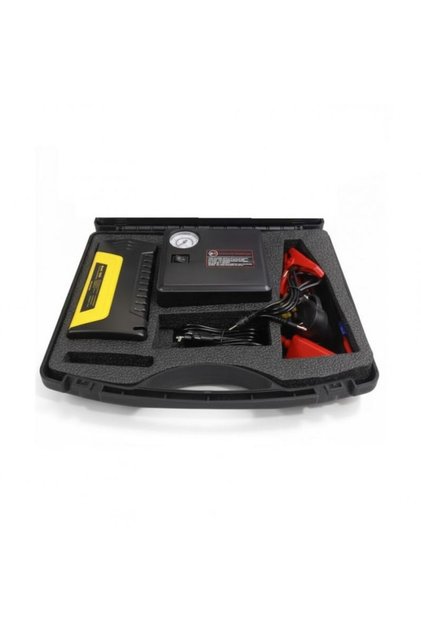 Portable Car Jump Starter Kit with Tire Air Pump, 12V Vehicle Emergency Power Pack, Multi‑Purpose Auto Booster for Car Battery Start & Tire Inflation