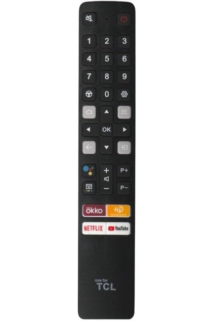 جهاز تحكم عن بعد من TCL لتلفزيونات LCD وLED مع أزرار نتفليكس ويوتيوب وOKKO عالي الدقة، موديل RC901V VFMR1 RC90
