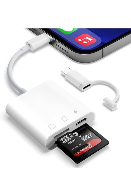 SD Card Reader for iPhone、 iPad, Digital Camera Card Adapter Plug and Play, Trail Game Camera SD Car