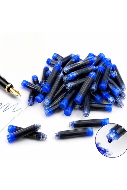 Rezerve Cerneala Albastra Ink 026 pentru Stilou, 100 Buc/Set