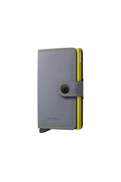 Portofel mini cu suport pentru carduri, mat, gri-verde