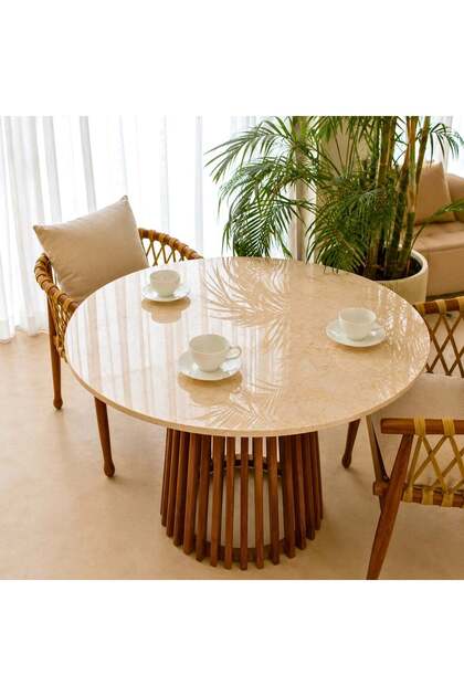 Kentana Round Marble Dining Table