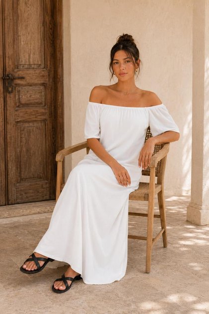 Women's Open Shoulder Maxi Dress