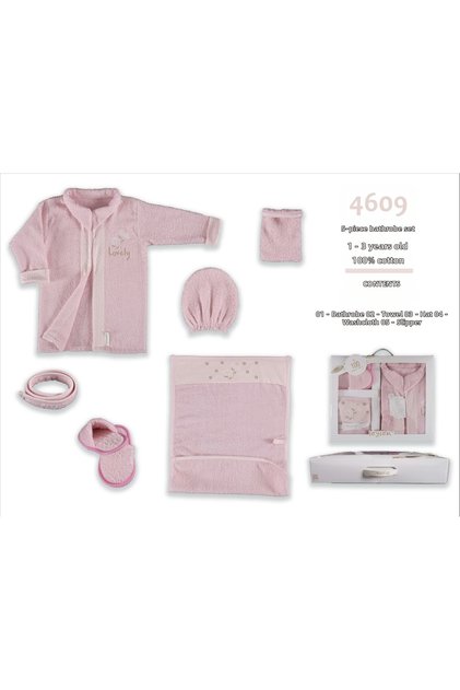 1-3 Years Old Baby Bathrobe Set | Children's Bath Towel Set | Cotton Baby Bathrobe and Towel Set