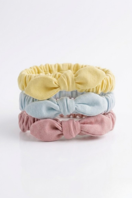 Newborn Baby Girl Bandana Green Yellow Pink