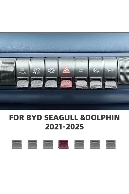 7pcs B style For BYD Dolphin Seagull Car Center Control Navigation GPS Button Knob Decoration Cover